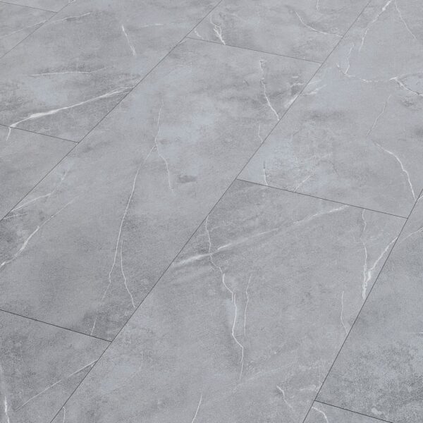 Waterproof SPC click-lock vinyl tiles Anthracite concrete 4mm