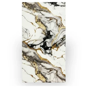 Panel Ścienny PCV Marmur Złoto Szary | Wodoodporne Panele na Ścianę Bertigraf